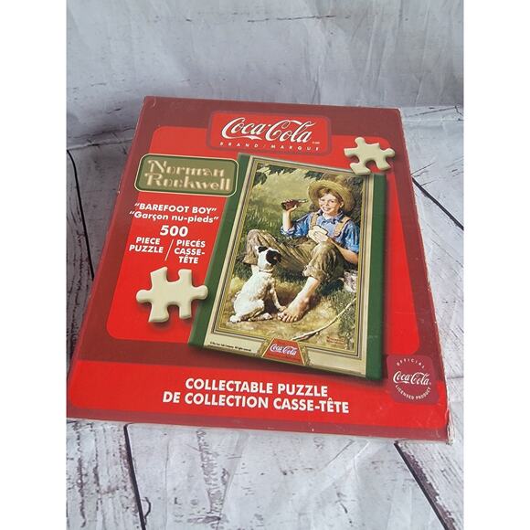 Vintage Coca-Cola 500 Piece Puzzle “Barefoot Boy Rockwell Sealed Sealed 2004 - Picture 2 of 5
